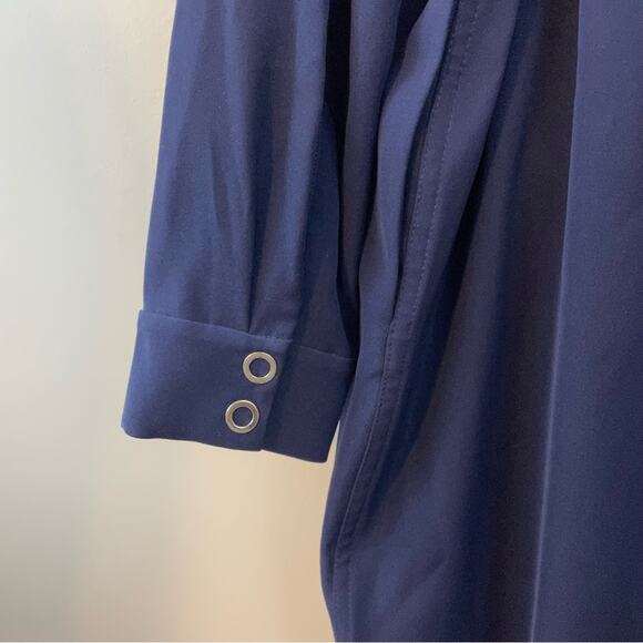 Ted Baker Navy Blue Lightweight Utility Cargo Minimalist Flan Jumpsuit 4 US 10 L - Picture 5 of 15